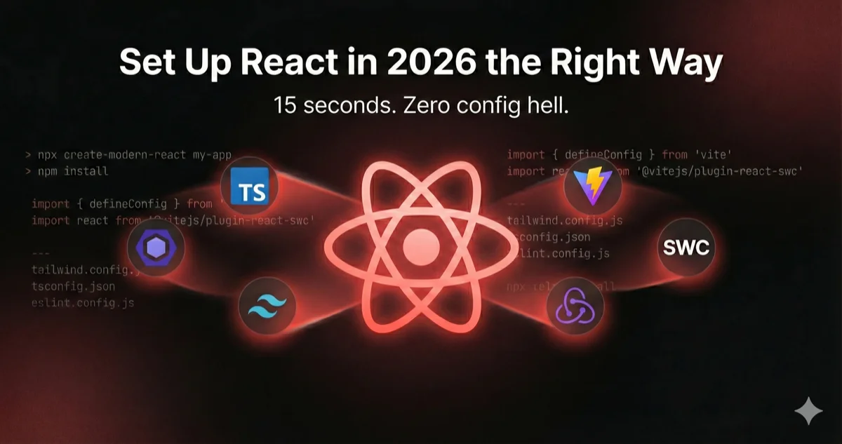 Set Up React in 2026 the Right Way — Every Config From Day One